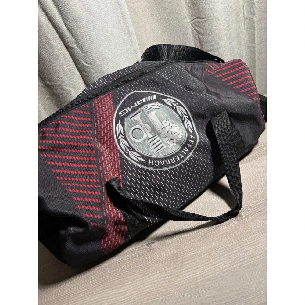 AMG Affalterbach Duffel Bag Black Red Graphic Travel Gym Bag Carry On
